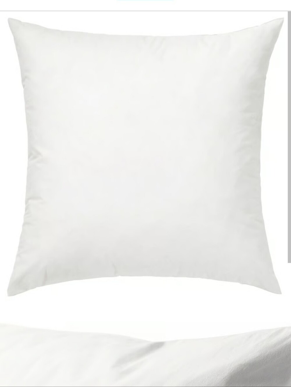 2x Ikea FJÄDRAR 26x26 Euro Feather Pillows